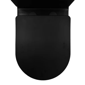 Унитаз-компакт напольный Azario Black Queen безободковый с сиденьем микролифт AZ-8380